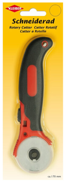 KLEIBER Cutter rotatif, diamètre lame: 45 mm, noir/rouge