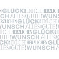 SUSY CARD Papier cadeau Typo Happy, sur rouleau