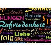 SUSY CARD Papier cadeau Typo Happy, sur rouleau