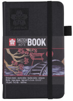 SAKURA Skizzenbuch Notizbuch, 130 x 210 mm, schwarz