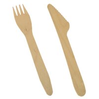 PAPSTAR Couverts en bois pure, longueur: 165 mm, par 500