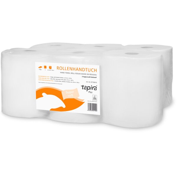 Tapira Handtuchrolle Plus, 2-lagig, weiss, 140 m