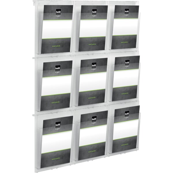 helit Porte-brochures mural the placativ, transparent
