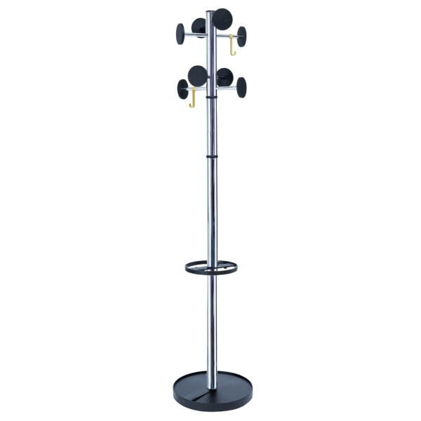 ALBA Garderobenständer "STAN3", 8 Haken, verchromt