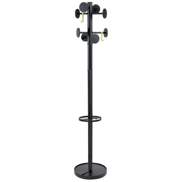 ALBA Garderobenständer "STAN3", 8 Haken, verchromt