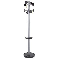 ALBA Garderobenständer "STAN3", 8 Haken, verchromt