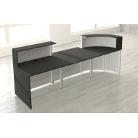 kerkmann Comptoir daccueil arrondi Cento 5, avec module bas