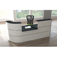 kerkmann Comptoir daccueil arrondi Cento 5, avec module bas