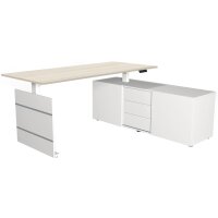kerkmann Poste de travail complet Move 3, blanc/érable