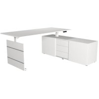 kerkmann Poste de travail complet Move 3, blanc/érable