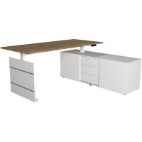 kerkmann Poste de travail complet Move 3, blanc/érable