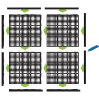 miltex Arbeitsplatzmatte Yoga Octa Oil, (B)900 x (T)900 mm