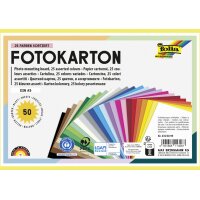 folia Carton de bricolage, A5, 300 g/m2, 25 couleurs
