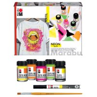 Marabu Textil Neon Set, 4 x 15 ml