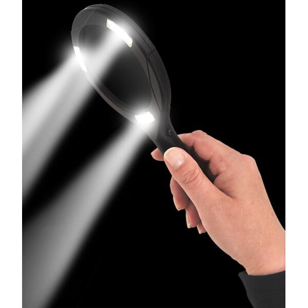 IWH Lupe mit COB LED-Beleuchtung, schwarz