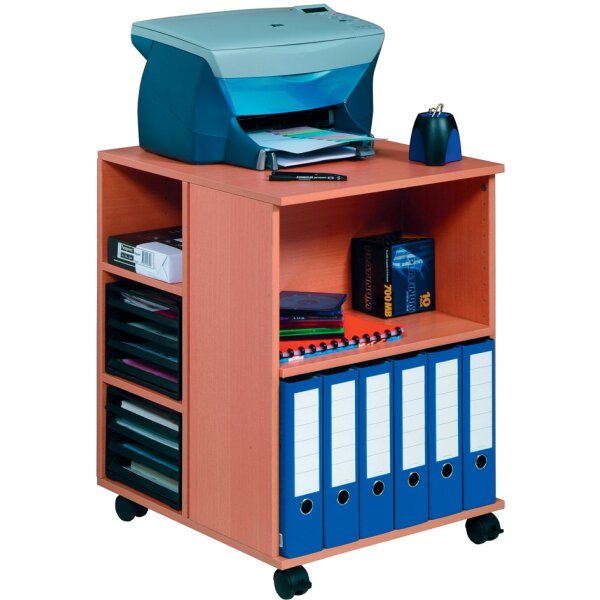 DURABLE Bürowagen "74 59" offen, 6 Böden, buche