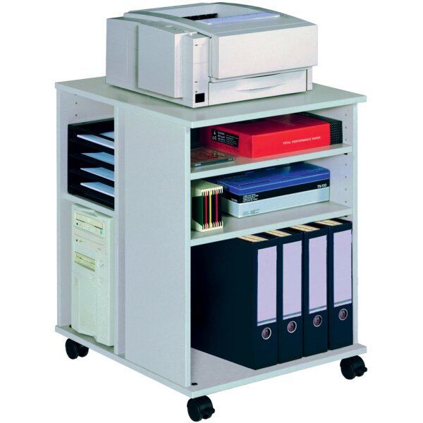DURABLE Bürowagen "74 59" offen, 6 Böden, buche