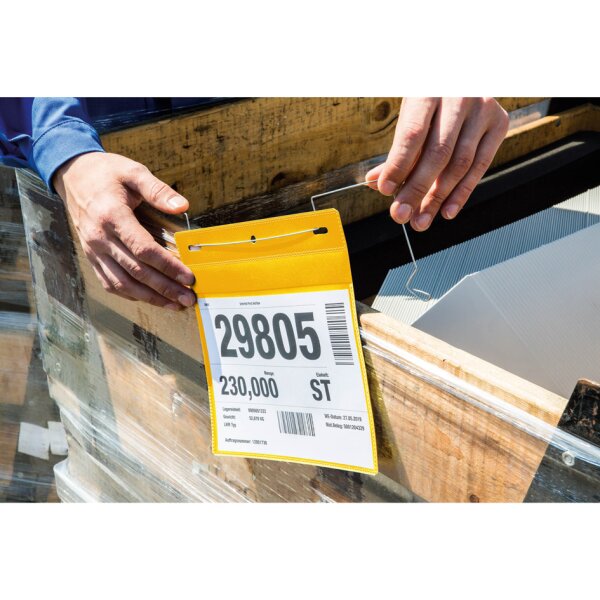 DURABLE Drahtbügeltasche, DIN A5 quer, gelb