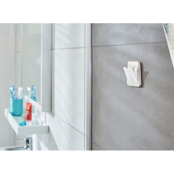 tesa Powerstrips Duo-Haken WATERPROOF Metall Plastik