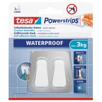 tesa Powerstrips Crochet Duo WATERPROOF,...