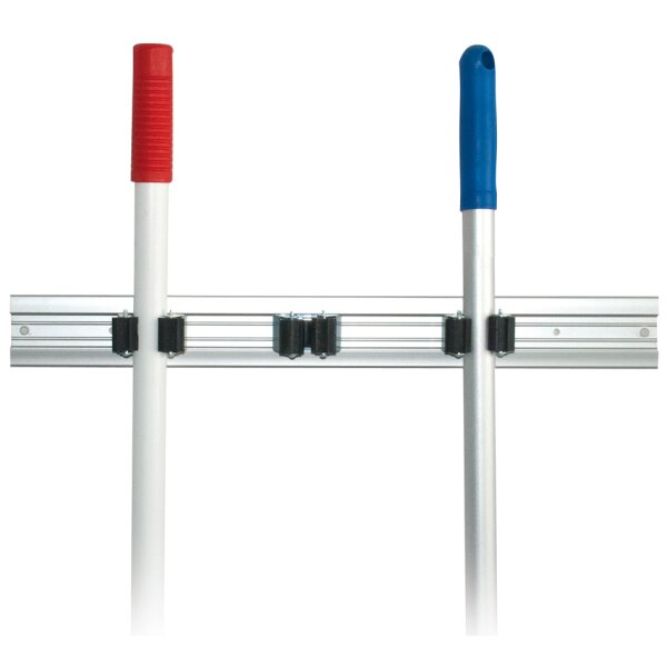 HYGOCLEAN Besenhalter TRIO, Aluminiumschiene f&uuml;r 3 Stiele