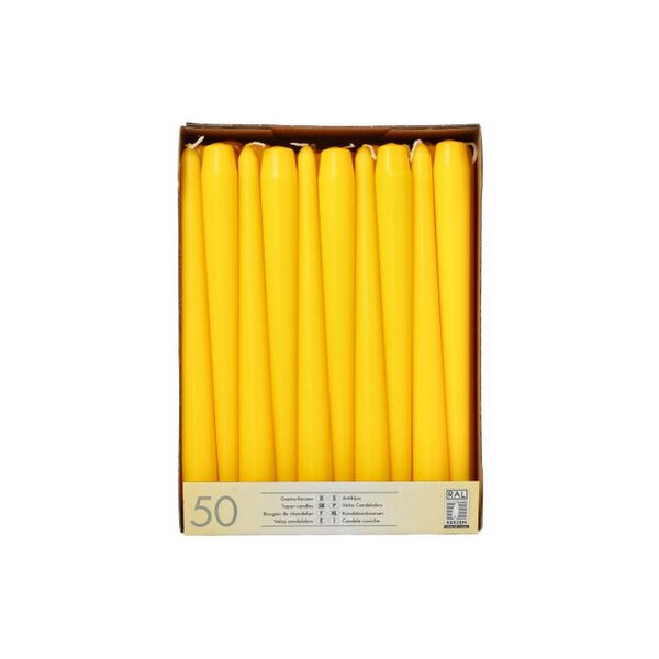 STARPAK Bougie de chandelier, 22 mm, pack de 50, jaune