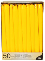 PAPSTAR Bougie de chandelier, 22 mm, pack de 50, jaune