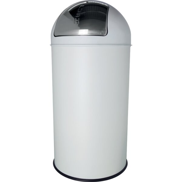helit Poubelle en m&eacute;tal the dome, 30 litres, blanc