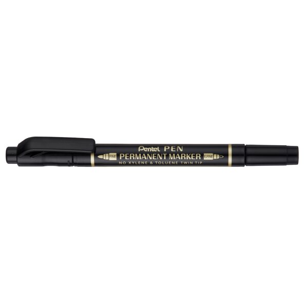 Pentel Marqueur permanent Pen, double pointe, rouge