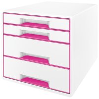 LEITZ Schubladenbox WOW CUBE, 4 Schübe, perlweiss grün