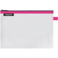 LEITZ Reissverschlusstasche WOW Traveller, Grösse L, pink