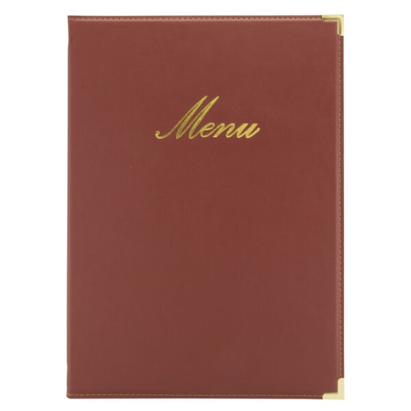 Securit Protège-menus CLASSIC, A4, bordeaux