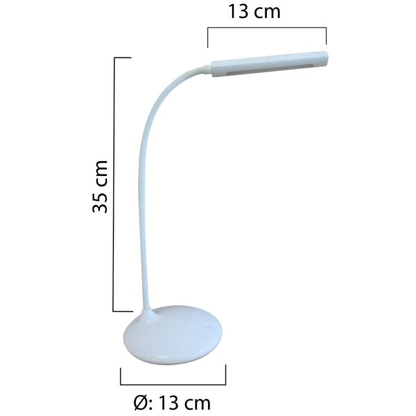 UNiLUX Akku LED-Tischleuchte NELLY, dimmbar, weiss