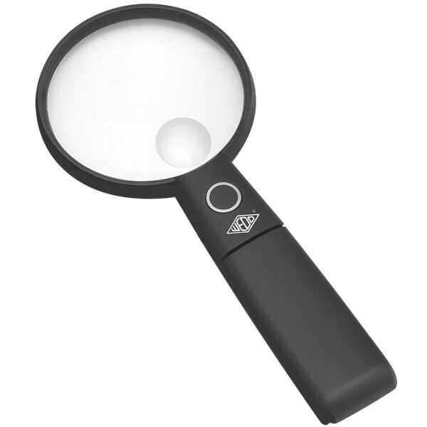 WEDO LED-Lupe mit ausklappbarem Standfuss, schwarz