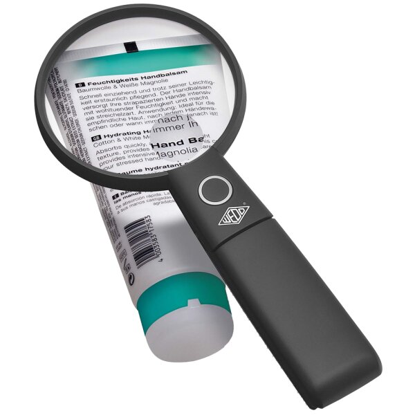 WEDO LED-Lupe mit ausklappbarem Standfuss, schwarz