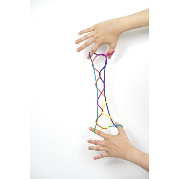 folia Jeu de ficelle FingerTwist, 160 cm, arc-en-ciel
