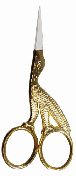 KLEIBER Ciseaux en forme de cigogne, longueur: 93 mm, dorés