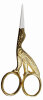 KLEIBER Ciseaux en forme de cigogne, longueur: 93 mm, dorés