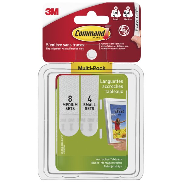 3M Command Languettes de fixation pour cadres, multipack