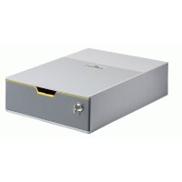 DURABLE Schubladenbox VARICOLOR 1 SAFE, grau, abschliessbar
