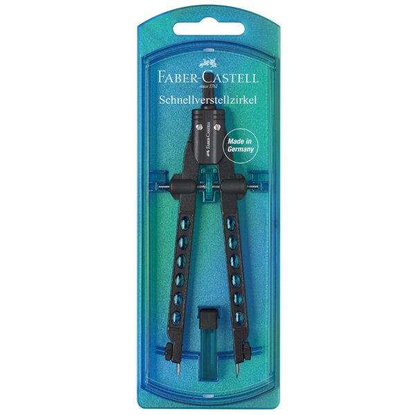 FABER-CASTELL Schnellverstellzirkel FACTORY BLUE