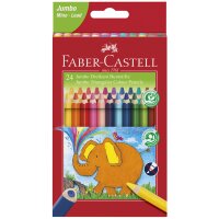 FABER-CASTELL Dreikant-Buntstifte Jumbo, 6er Etui