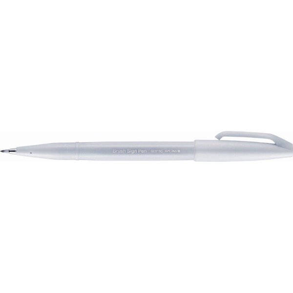 PentelArts Faserschreiber Brush Sign Pen SES15, hellgrau