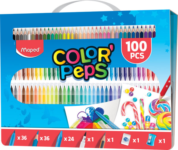 Maped Kit de coloriage COLORPEPS, 100 pièces