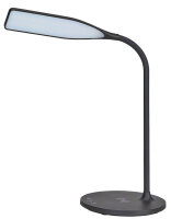 ALBA Lampe de bureau LED LEDSMART, avec chargeur Qi, noir