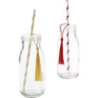 folia Paille en papier PASTEL DOTS, longueur : 200 mm