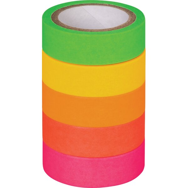 HEYDA Deko-Klebeband "Neon Regenbogen", matt