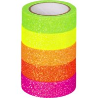 HEYDA Deko-Klebeband "Neon Regenbogen", matt