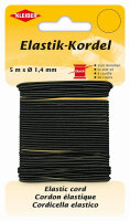 KLEIBER Elastik-Kordel, 1,4 mm x 5 m, schwarz