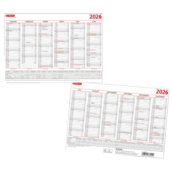 herlitz Tafelkalender 2027, DIN A5